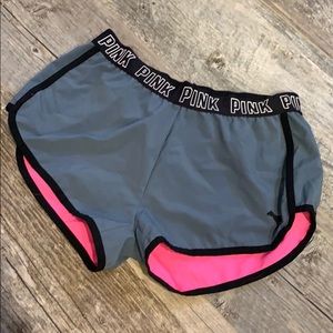 Pink running shorts